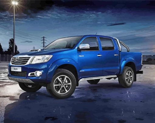 Blue Toyota Hilux Diamond Painting