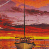 Boat Sunset Diamond Painting