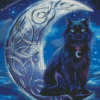 Celtic Black Cat By Brigid Ashwood Diamond Painting