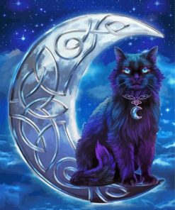 Celtic Black Cat By Brigid Ashwood Diamond Painting