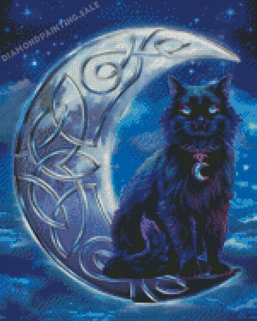 Celtic Black Cat By Brigid Ashwood Diamond Painting