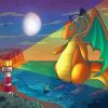 Dragonite With Lighthouse Diamond Painting