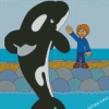 Free Willy Illustration Art Diamond Painting