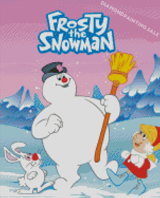 Frosty Snowman Poster Diamond Painting