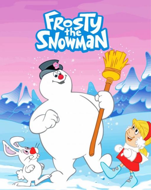 Frosty Snowman Poster Diamond Painting