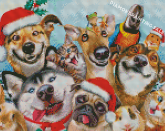 Funny Dogs Selfie Diamond Painting
