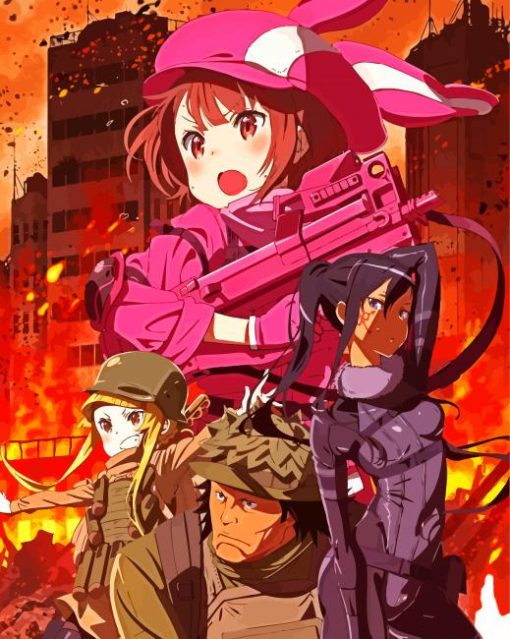 Gun Gale Online Characters Diamond Painting