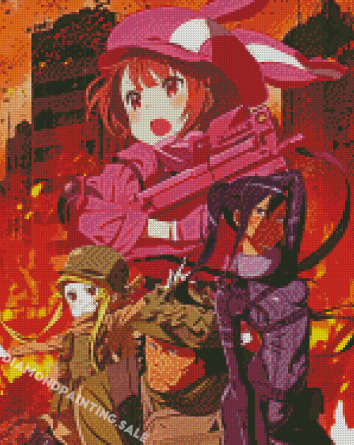 Gun Gale Online Characters Diamond Painting