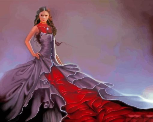 Katherine Pierce In Dress Diamond Painting