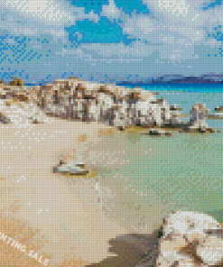Kolympethres Beach Paros Greece Diamond Painting