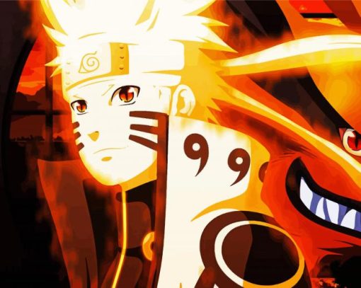 Kurama And Naruto Anime Diamond Painting