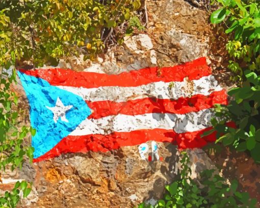 Puerto Rico Flag Diamond Painting