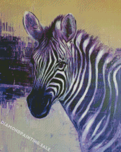 Purple Zebra Art Diamond Painting