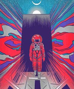Space Odyssey Illustration Poster Diamond Painting