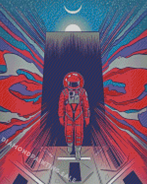 Space Odyssey Illustration Poster Diamond Painting