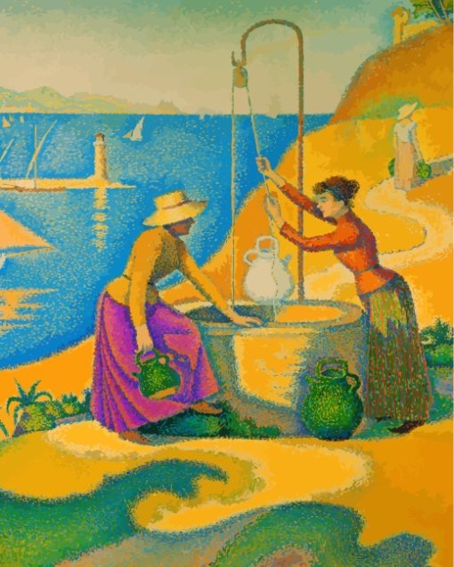 Woman At The Well By Paul Signac Diamond Painting