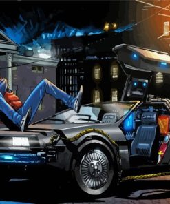 Aesthetic Back To The Future Car Diamond Painting