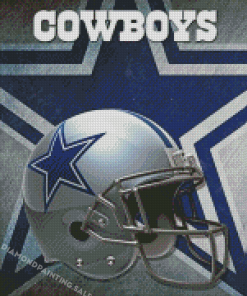 Aesthetic Dallas Cowboys Helmet Diamond Painting