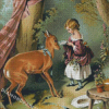 Aesthetic Deer Feeding Diamond Painting