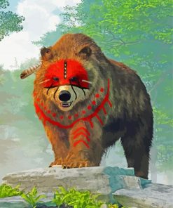 Big Native Bear Diamond Painting