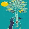Birds In Guitar Tree Art Diamond Painting