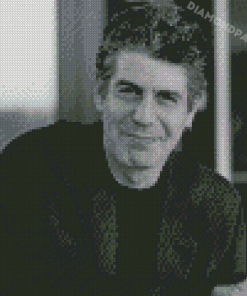 Black And White Young Anthony Bourdain Diamond Painting