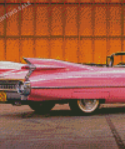 Classic Pink Cadillac Car Diamond Painting