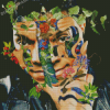 Collage Floral Man Diamond Painting