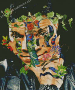 Collage Floral Man Diamond Painting