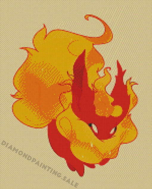 Flareon Pokemon Art Diamond Painting