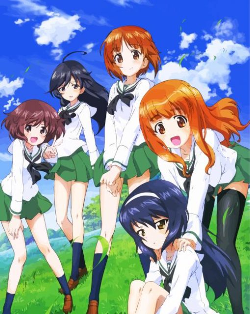 Girls Und Panzer Characters Diamond Painting