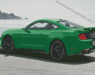 Green Mustang Diamond Painting