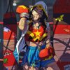 Strong Wonder Woman Boxing Art Diamond Painting