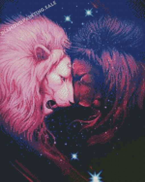 Aesthetic Yin Yang Lion Diamond Painting