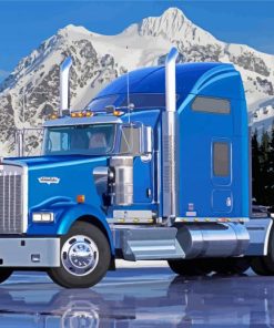Blue Kenworth Truck Diamond Painting