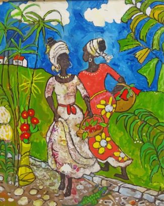 Caribbean West Indian Women Art Diamond Painting