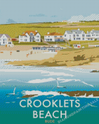 Crooklets Beach Bude Poster Diamond Painting