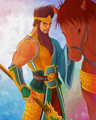 Guan Yu And Horse Diamond Painting