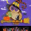 Halloween Owl Poster Diamond Painting