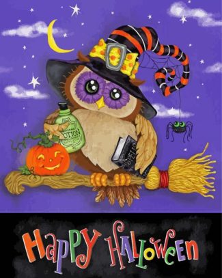 Halloween Owl Poster Diamond Painting