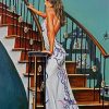 Lady On Stair Diamond Painting