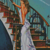 Lady On Stair Diamond Painting