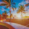 Lauderdale Beach At Sunset Diamond Painting