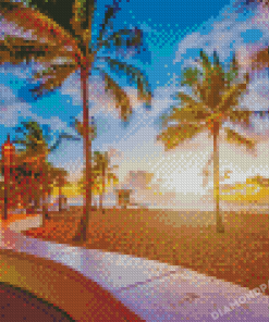 Lauderdale Beach At Sunset Diamond Painting