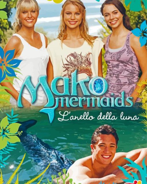 Mako Mermaids Poster Diamond Painting