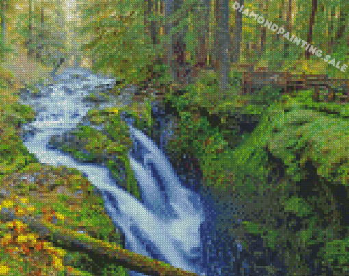 Olympic National Forest Waterfall Diamond Painting