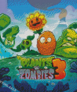 Plants Vs Zombies Game Poster Diamond painting