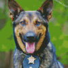 Police Dog Face Diamond Painting