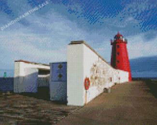 Poolbeg Lighthouse Sandycove Dublin Diamond Painting