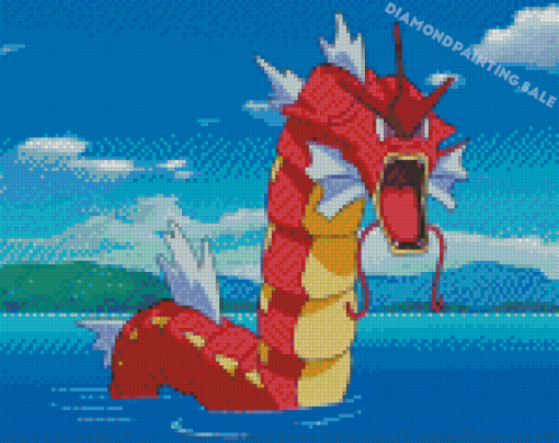 Red Gyarados Diamond Painting